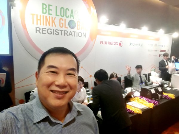Timotheus at Registration of Fuji Xerox's Be Local, Think Global Forum